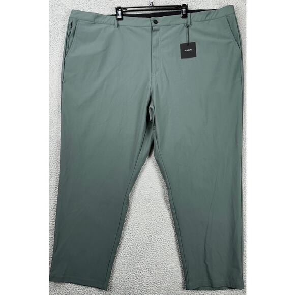 Algo Pants Men 48 Olive Green Chino Tech Performance UPF 40 Moisture Wicking NEW - Picture 1 of 10